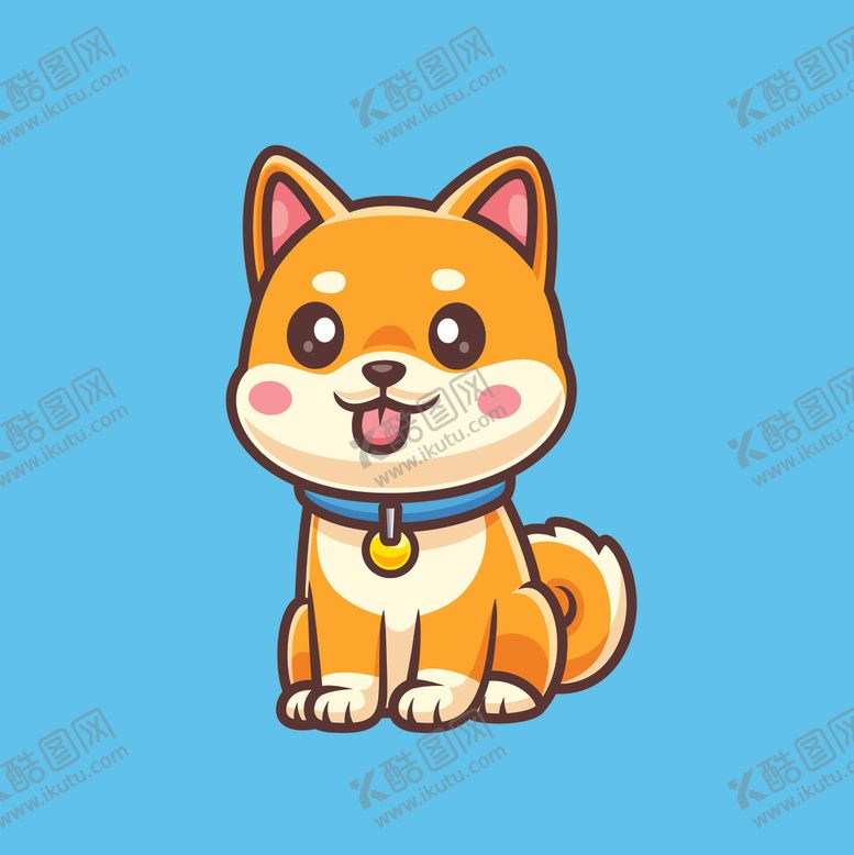 编号：36053502261004346681【酷图网】源文件下载-矢量卡通小狗