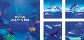 海洋主题创意海报设计