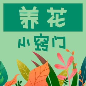 插画素材叶子明信片卡通设计卡通