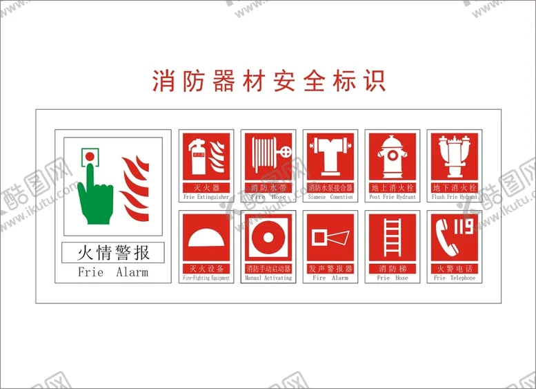 编号：79709211112201273004【酷图网】源文件下载-消防器材安全标识