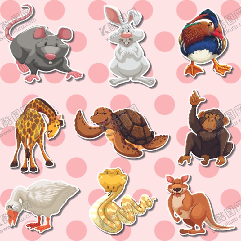 编号：98345810131813479205【酷图网】源文件下载-卡通动物素材