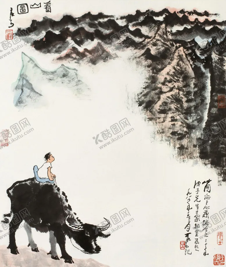 编号：22238607021350445516【酷图网】源文件下载-李可染牧牛图