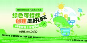 绿色节能环保展板海报宣传板