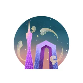 国潮插画背景