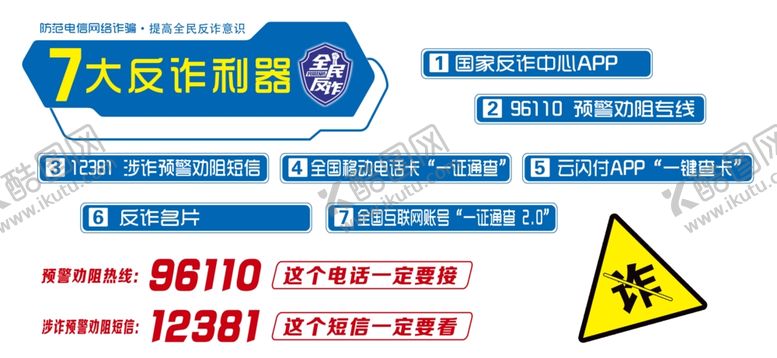 编号：86620111282254218993【酷图网】源文件下载-7大反诈利器