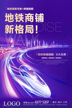 房地产海报商业开幕城市中心背景