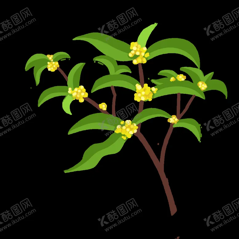 编号：57369110200017211378【酷图网】源文件下载-手绘桂花png免抠素材