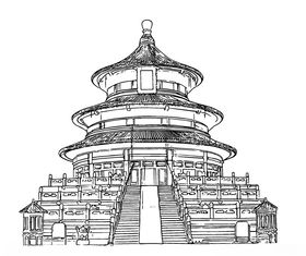 天坛手绘
