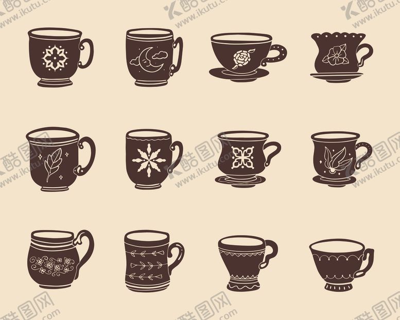 编号：92840411021043244717【酷图网】源文件下载-咖啡杯图案
