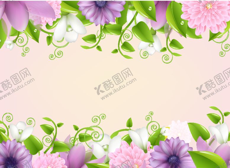 编号：95907909262235275563【酷图网】源文件下载-菊花牡丹花牵牛花装饰画