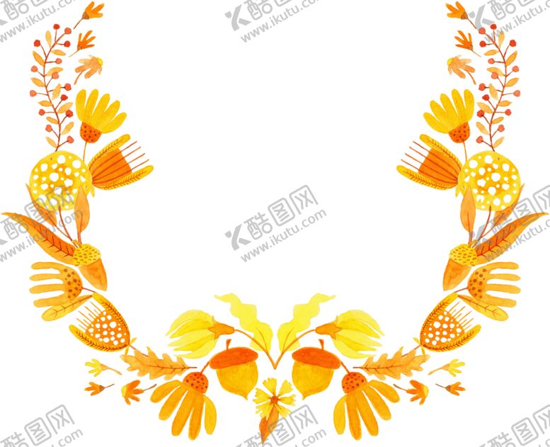 编号：88187705191030551292【酷图网】源文件下载-水彩植物