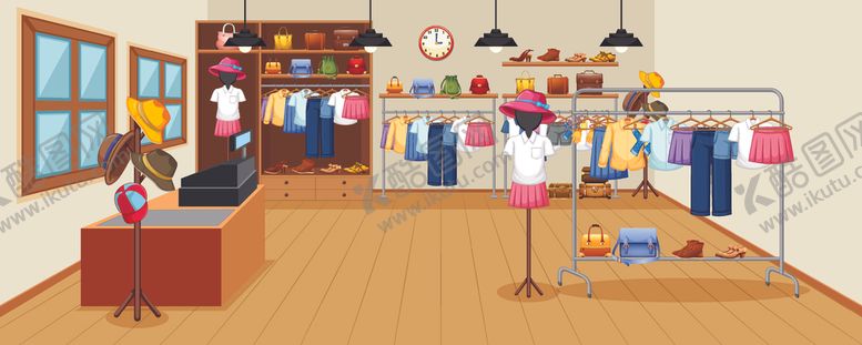 编号：55238204240415594341【酷图网】源文件下载-卡通服装门店