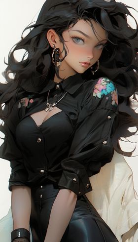 少女插画手机壁纸