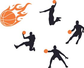 打篮球矢量图