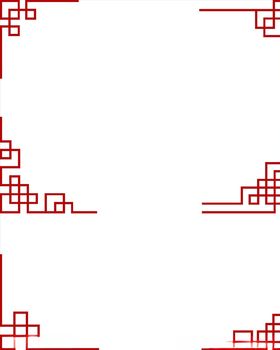 矢量中式古典边框边角