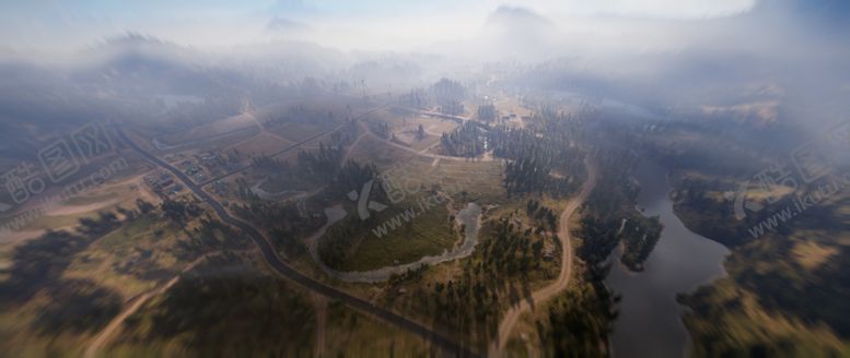 编号：29979409230439256729【酷图网】源文件下载-群山地形河流云彩风景