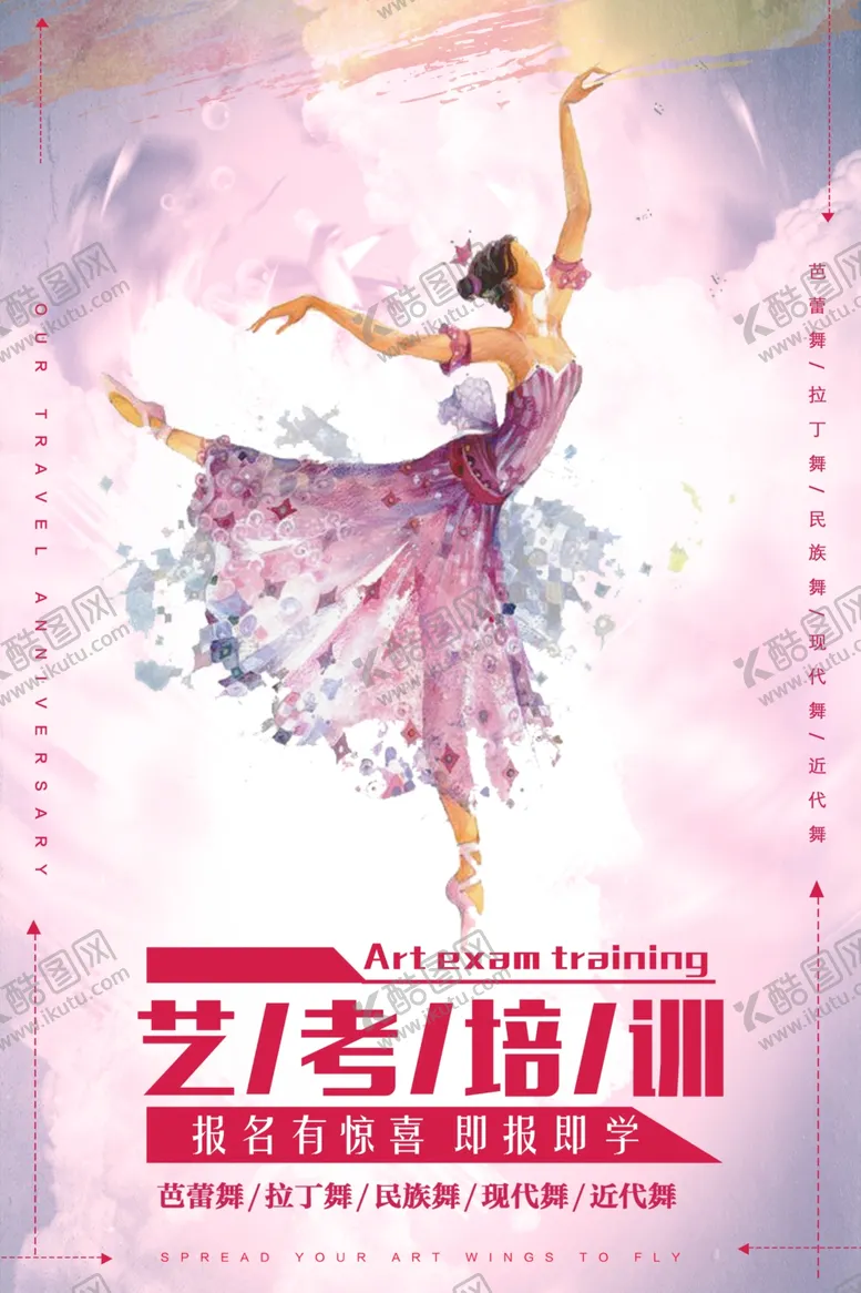 编号：12849905010234354899【酷图网】源文件下载-艺考培训海报