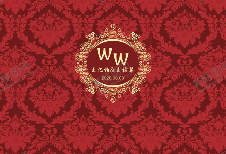 编号：50581809200120524394【酷图网】源文件下载-红色婚礼