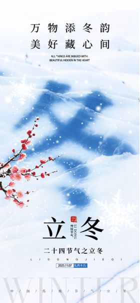 二十四节气冬至宣传海报