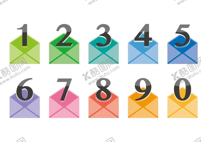 编号：23308410250753526932【酷图网】源文件下载-信封数字