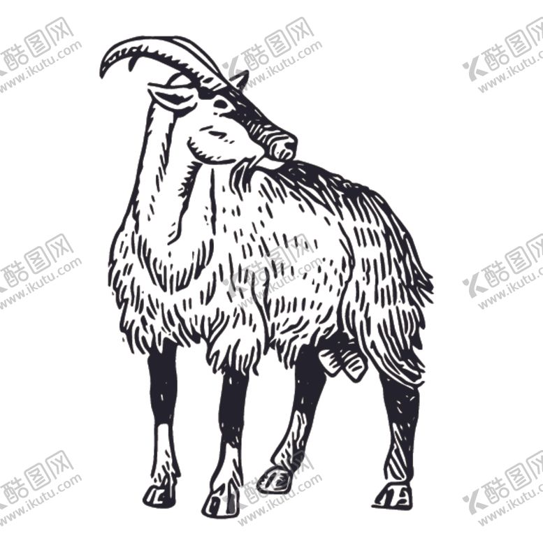 编号：32296609201907175107【酷图网】源文件下载-羚羊插画图案