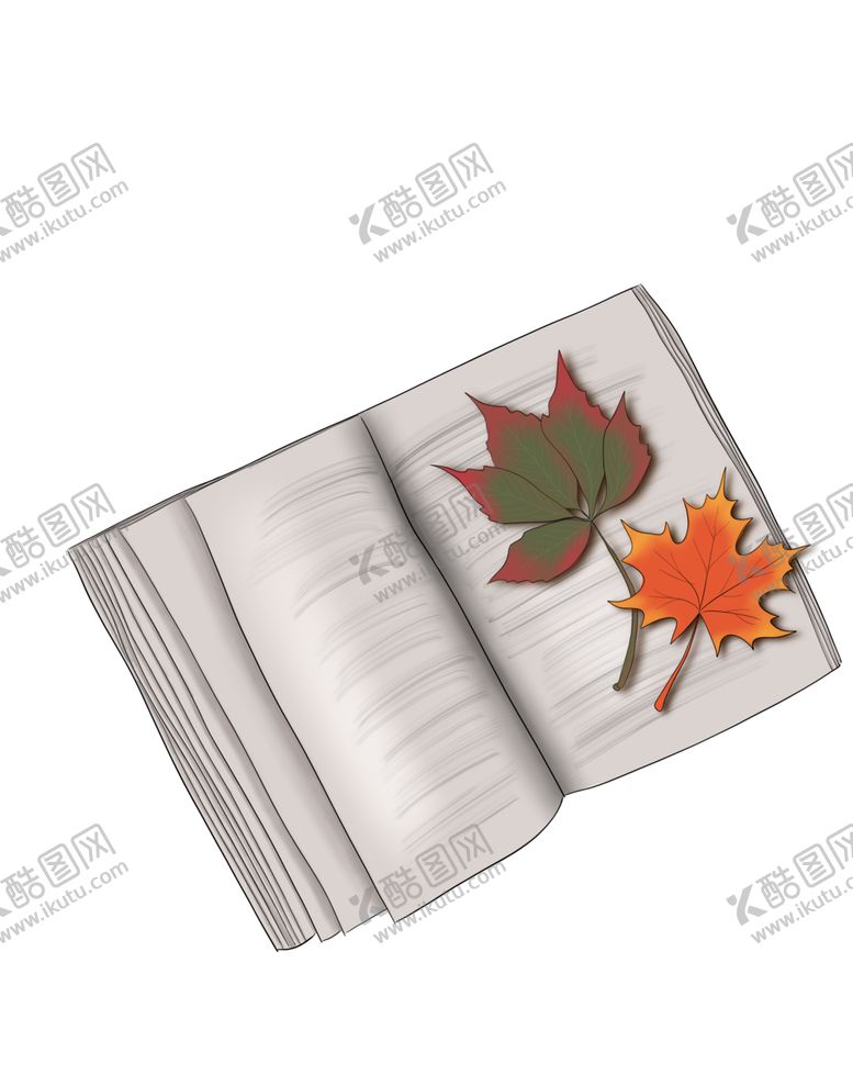 编号：28553705180903545213【酷图网】源文件下载-书本叶子手绘