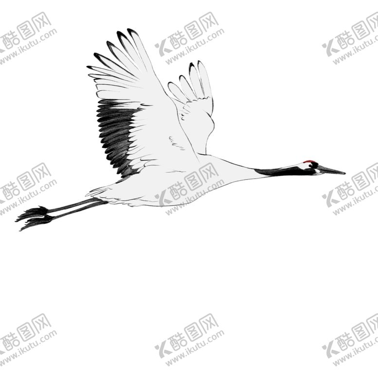 编号：59910006182317127725【酷图网】源文件下载-水墨仙鹤