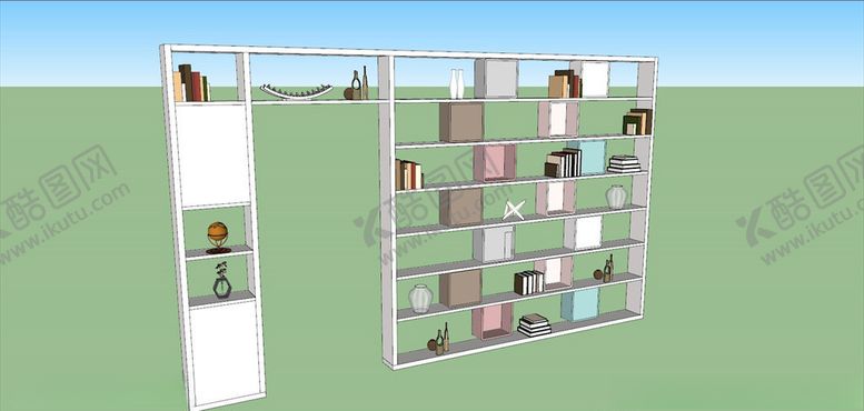 编号：16675010060258558430【酷图网】源文件下载-su书架模型