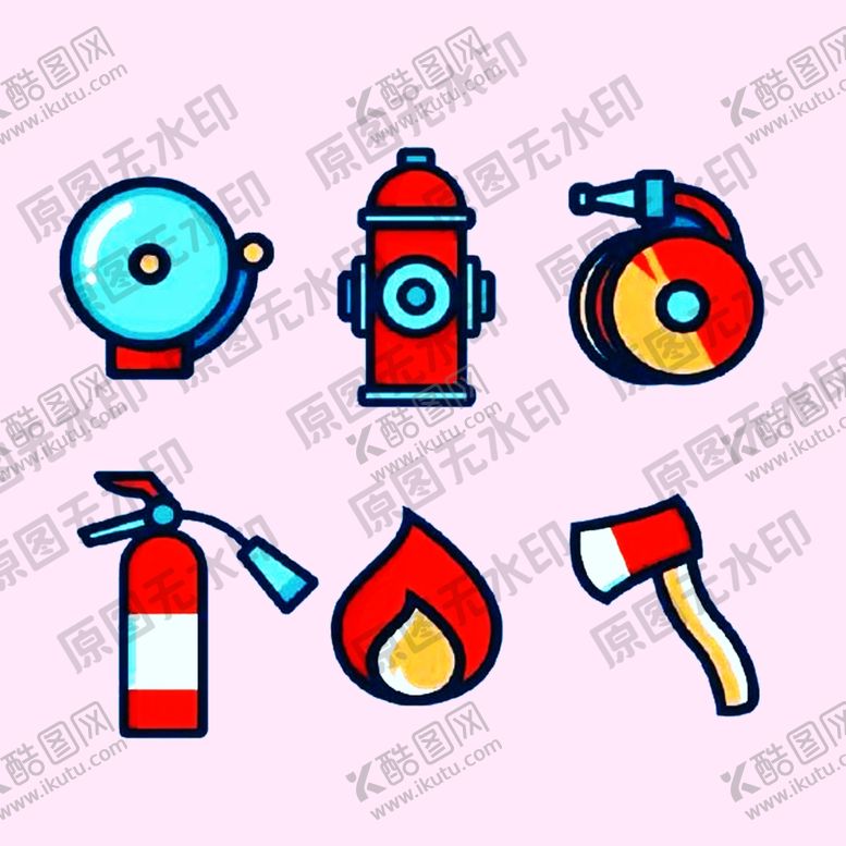 编号：59852806251205401805【酷图网】源文件下载-消防工具卡通