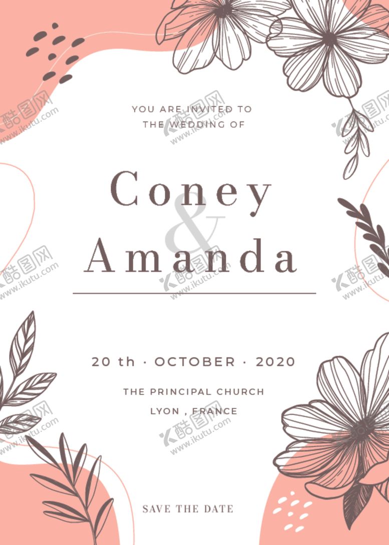 编号：10569109211559293943【酷图网】源文件下载-线描花卉装饰