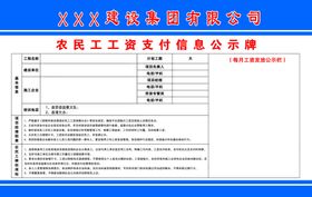 农民工工资支付信息公示牌图片