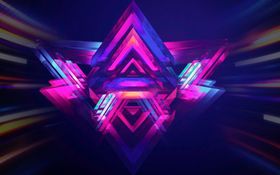 炫酷霓虹几何灯光图案