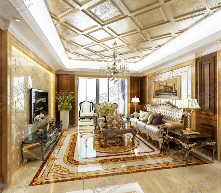 编号：24990409242001085664【酷图网】源文件下载-客厅效果图