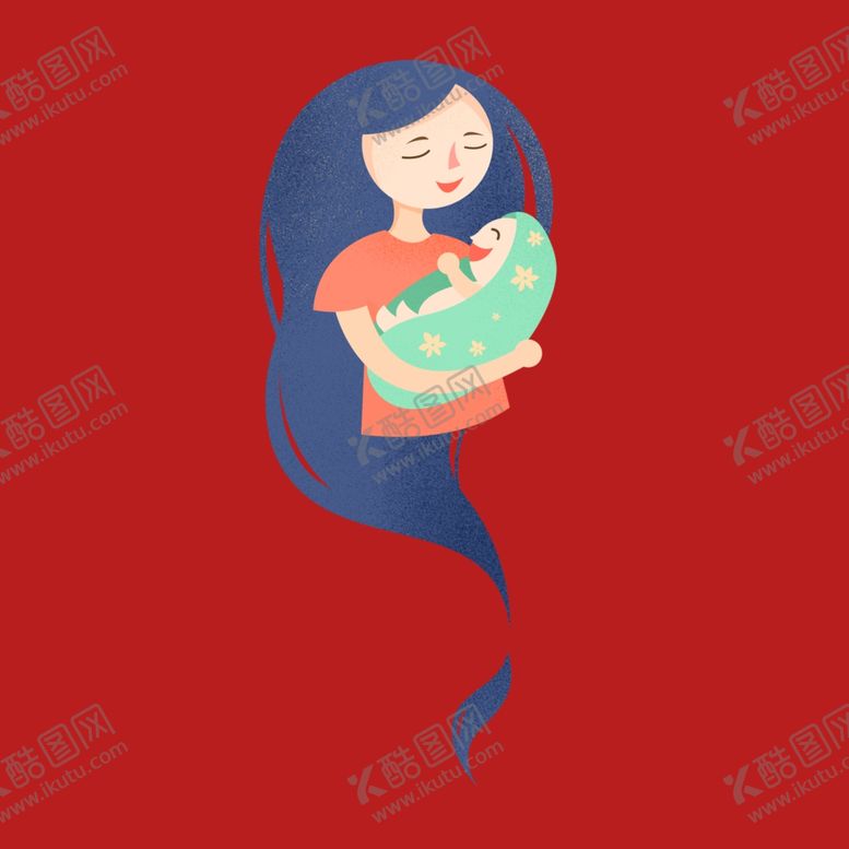 编号：55543302191552286546【酷图网】源文件下载-手绘亲子人物