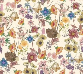 缤纷水彩花卉图案背景