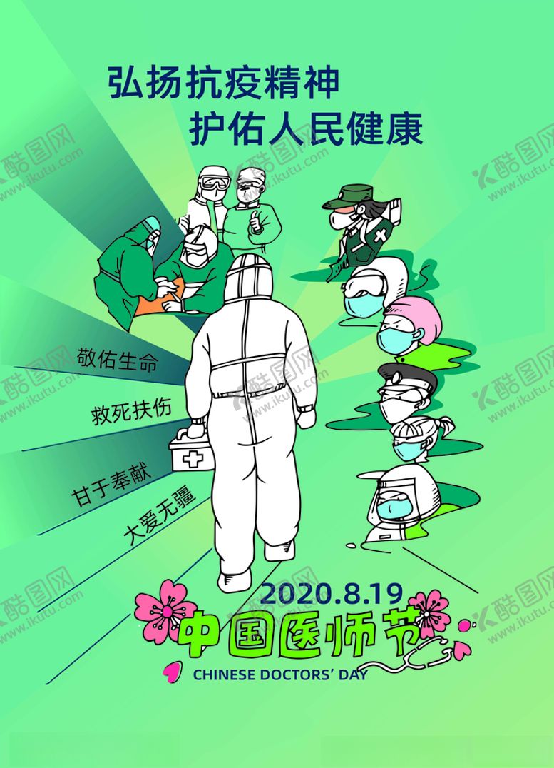 编号：83903205090505022606【酷图网】源文件下载-2020年医师海报绿色版