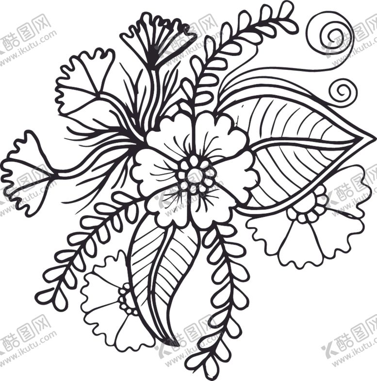 编号：18671609142009141147【酷图网】源文件下载-植物花卉素描