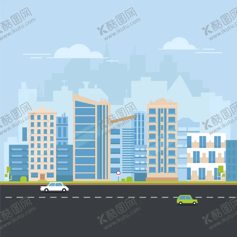 编号：30791209250902126194【酷图网】源文件下载-城市插画 
