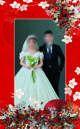 红色婚礼婚礼背景婚庆背景