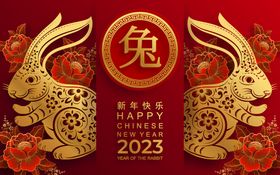 2023兔年背景板