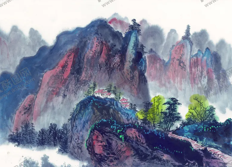 编号：93048609130822336419【酷图网】源文件下载-山水画 