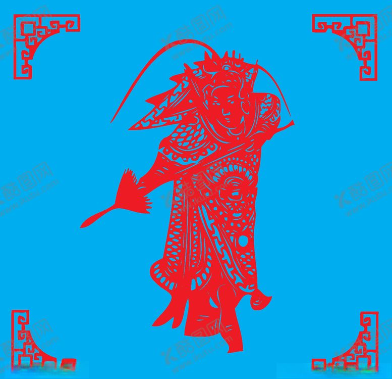 编号：39833910012028356274【酷图网】源文件下载-戏曲人物剪纸