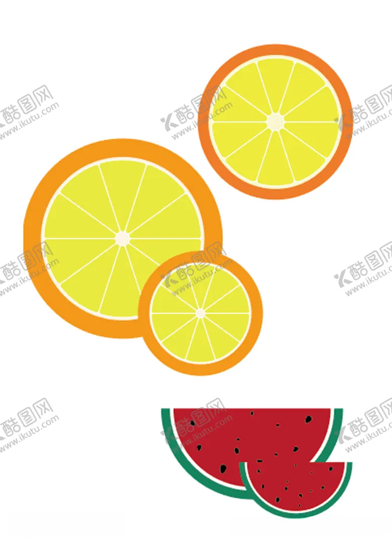 编号：70011506282125215181【酷图网】源文件下载-西瓜片与柠檬片