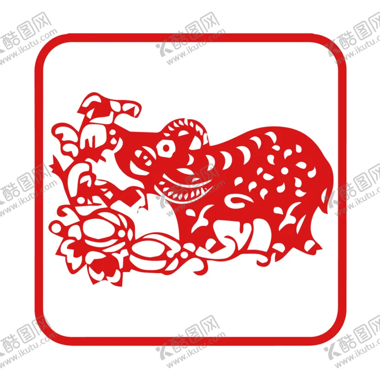 编号：87359204212335252893【酷图网】源文件下载-牛年剪纸