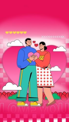 情人节背景浪漫七夕LOVE宣传