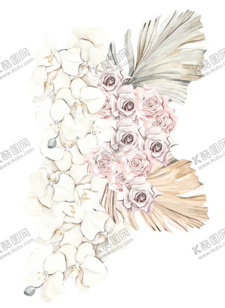 编号：14393609271118362504【酷图网】源文件下载-北欧小清新水彩植物图案