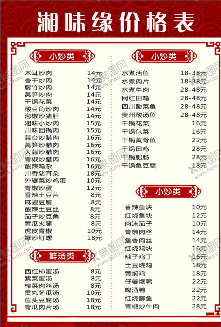 编号：62374707051010528416【酷图网】源文件下载-湘味缘价格表