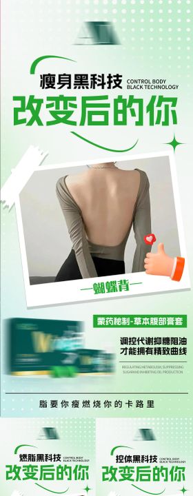 医美产品瘦身减脂减肥健康宣传海报
