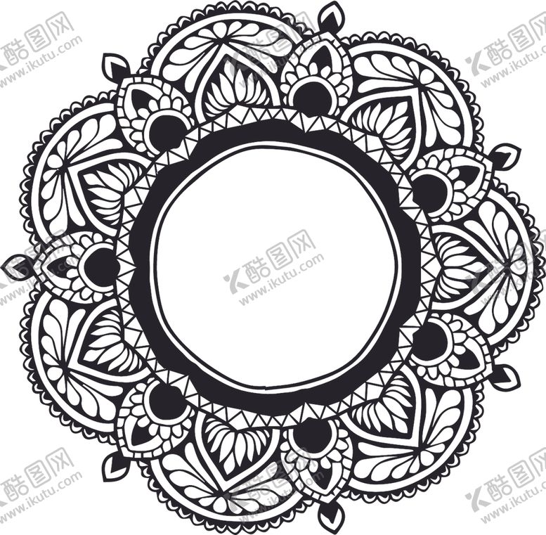 编号：55410410271352453968【酷图网】源文件下载-曼陀罗花纹