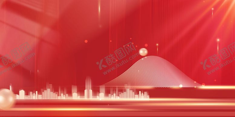 编号：93521305160457498069【酷图网】源文件下载-红色舞台灯光场景背景